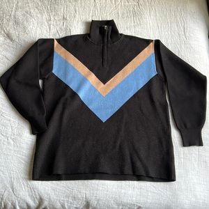 Sandro Mock Neck Half zip sweater, like new